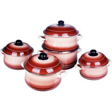 Ensemble de casserole en émail 5PCS